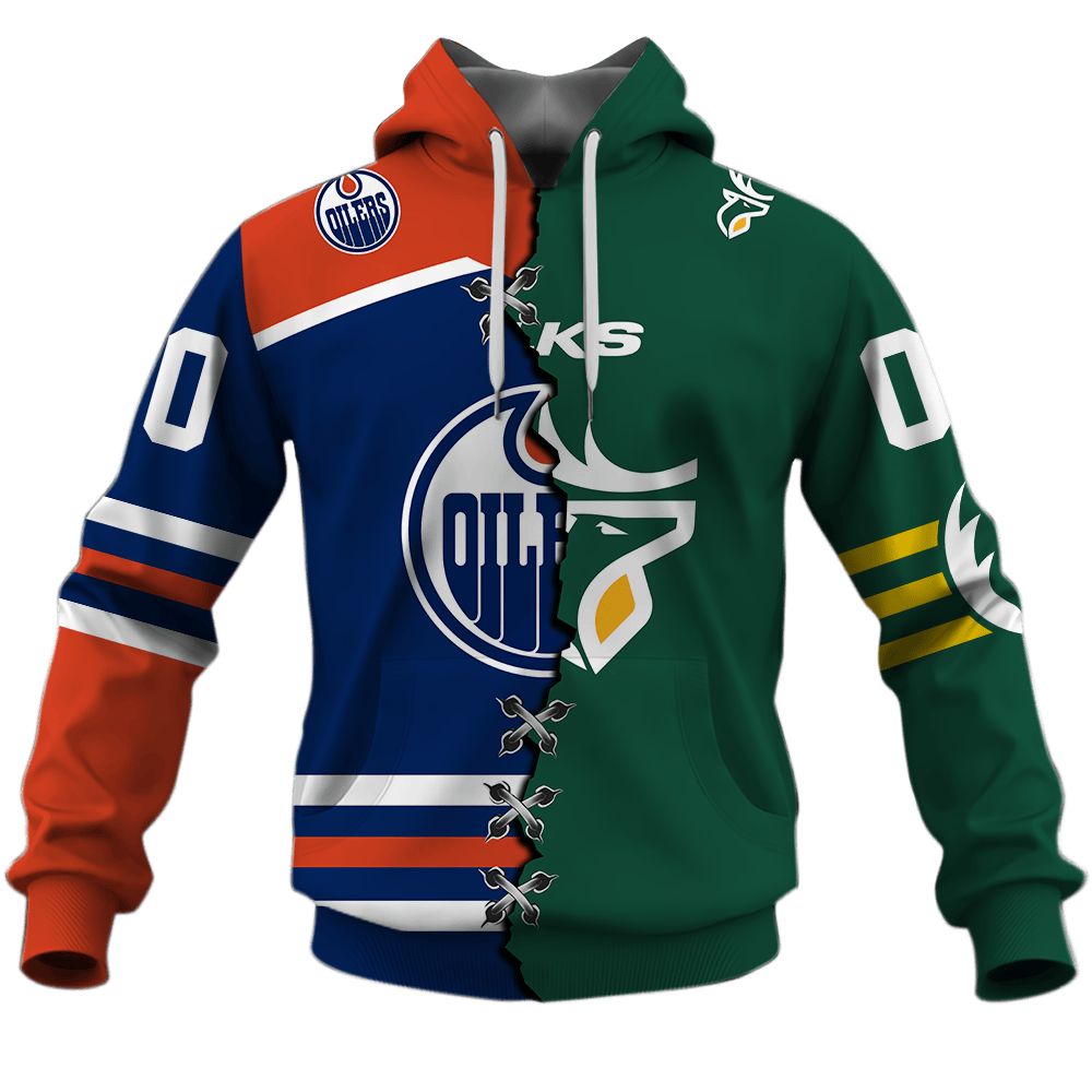 Edmonton Elks  NHLxCFL Design Shirts