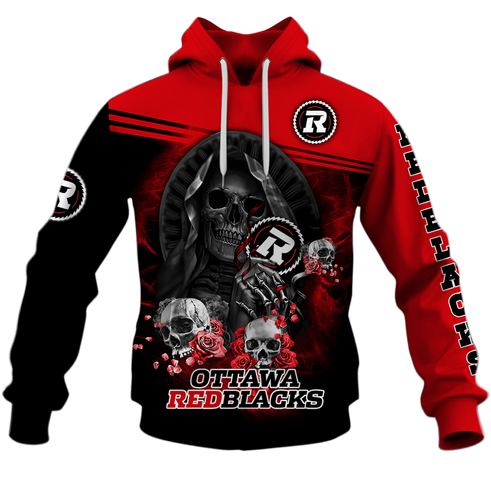 Ottawa Redblacks Skull Death Design Shirts