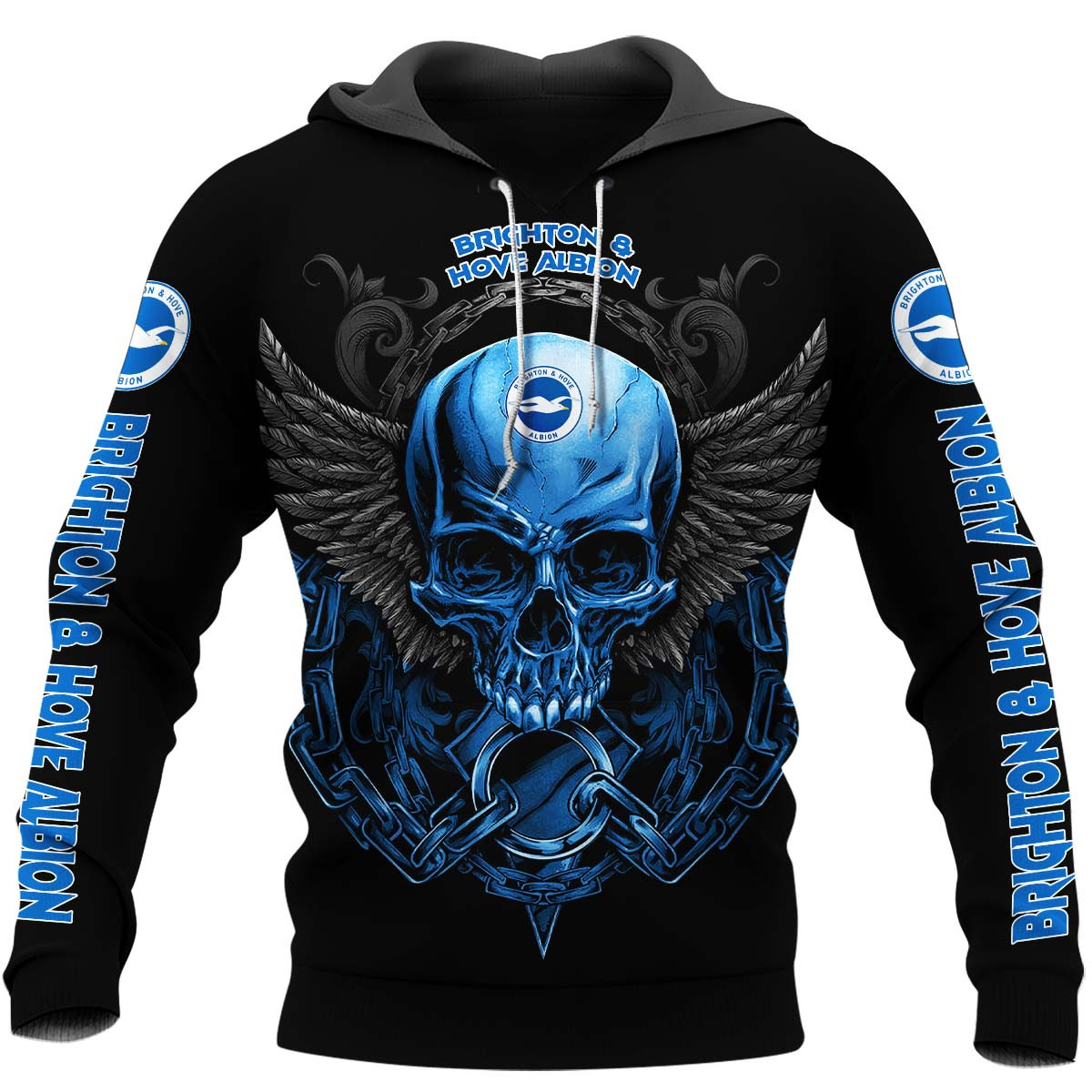 Brighton & Hove Albion F.C EPL Reaper Wings Skull Design