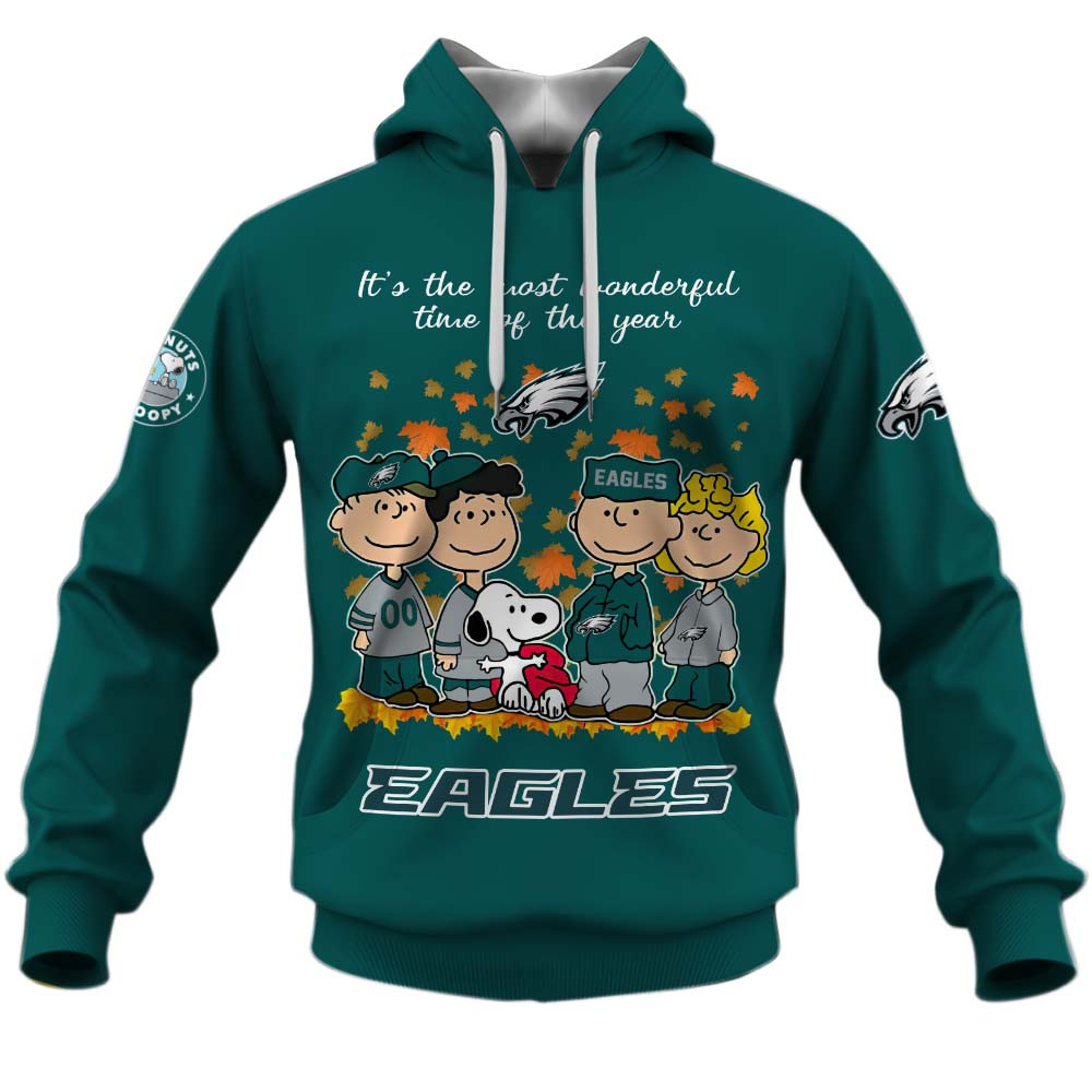 Philadelphia Eagles Welcome the season with Snoopy Design Hoodie