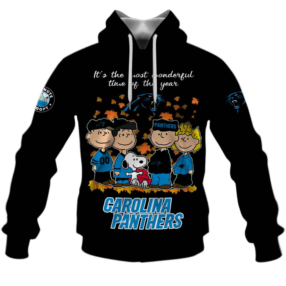 Carolina Panthers  Welcome the season with Snoopy Design Hoodie