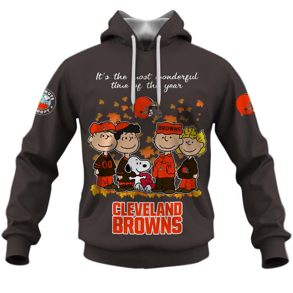 Cleveland Browns Welcome the season with Snoopy Design Hoodie