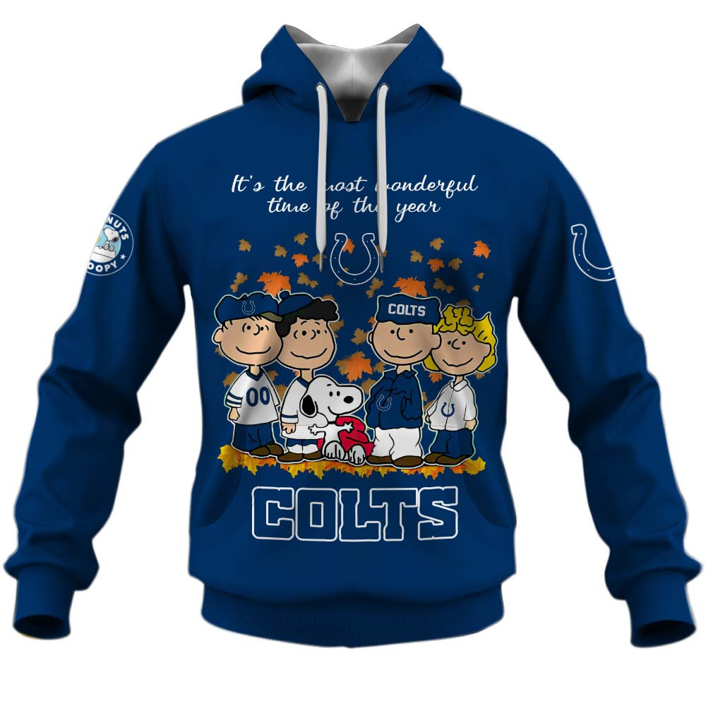 Indianapolis Colts Welcome the season with Snoopy Design Hoodie