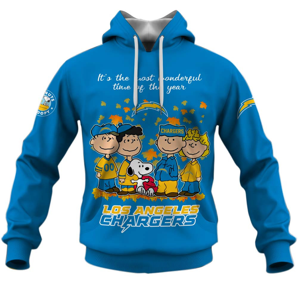 Los Angeles Chargers Welcome the season with Snoopy Design Hoodie
