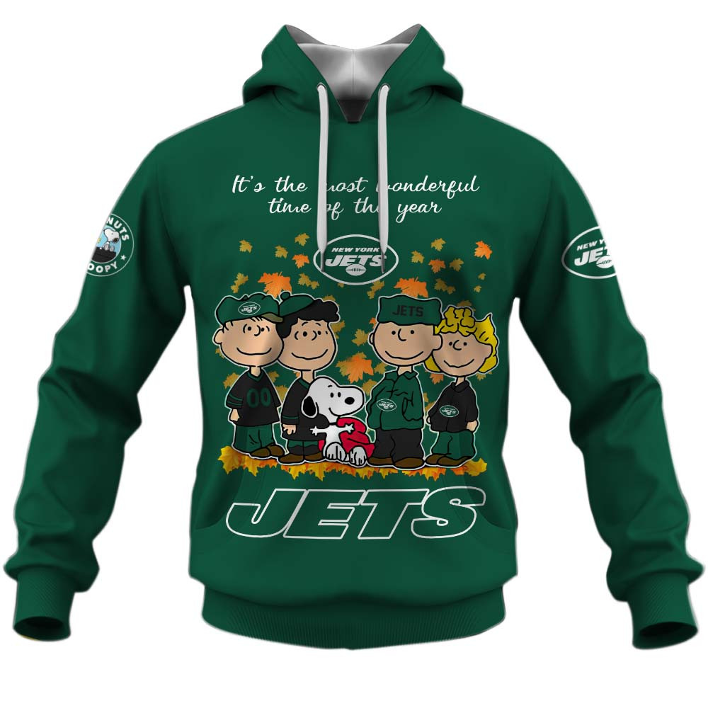 New York Jets Welcome the season with Snoopy Design Hoodie