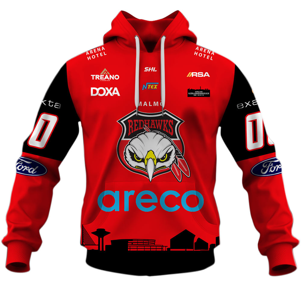 Malmo Redhawks Home Jersey Style Shirts