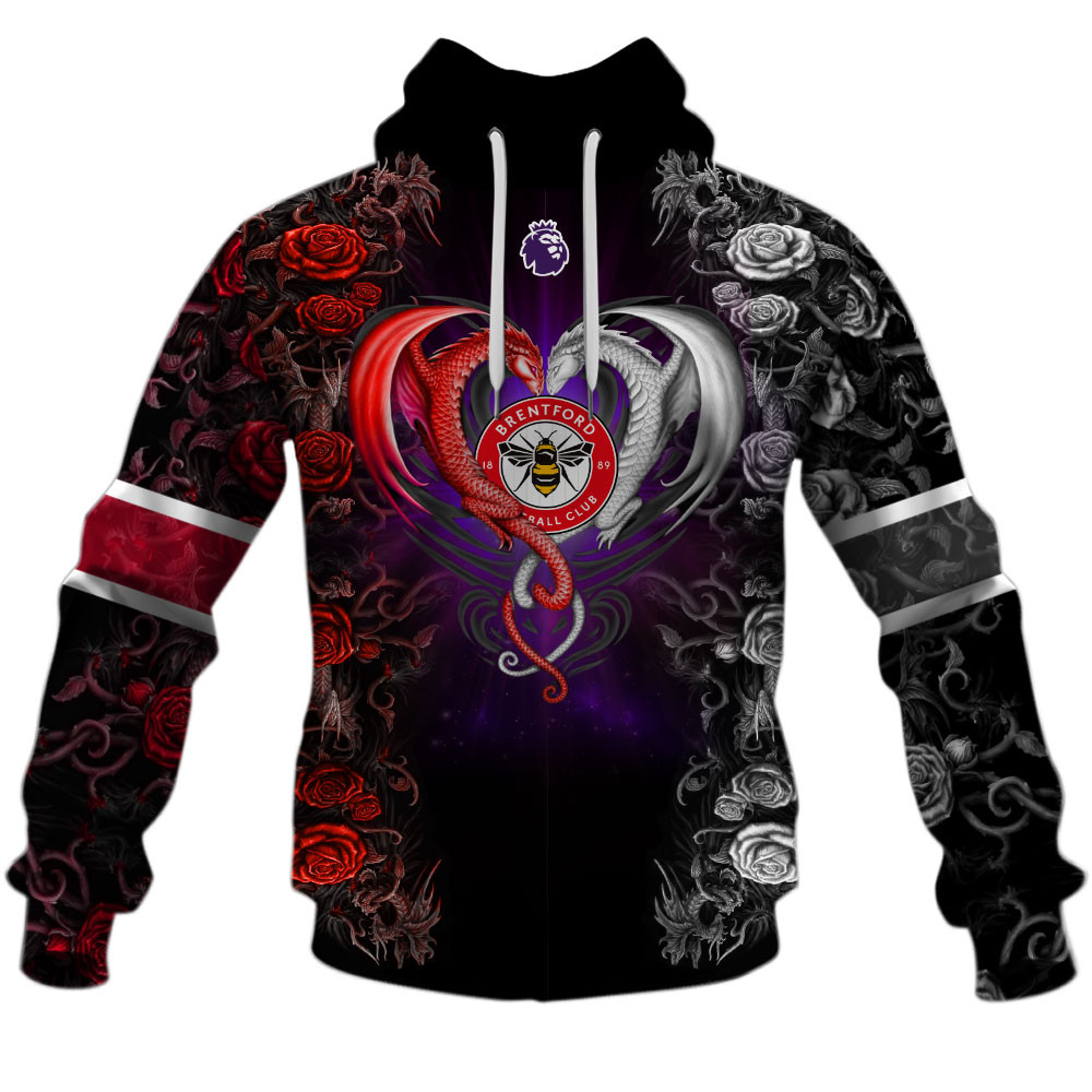 Brentford F.C Rose Dragon Design Shirts