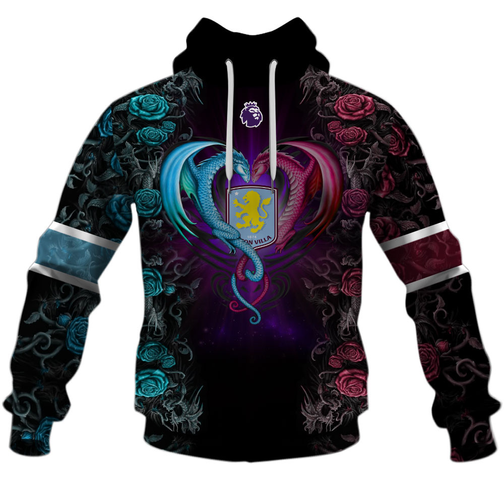 Aston Villa F.C Rose Dragon Design Shirts