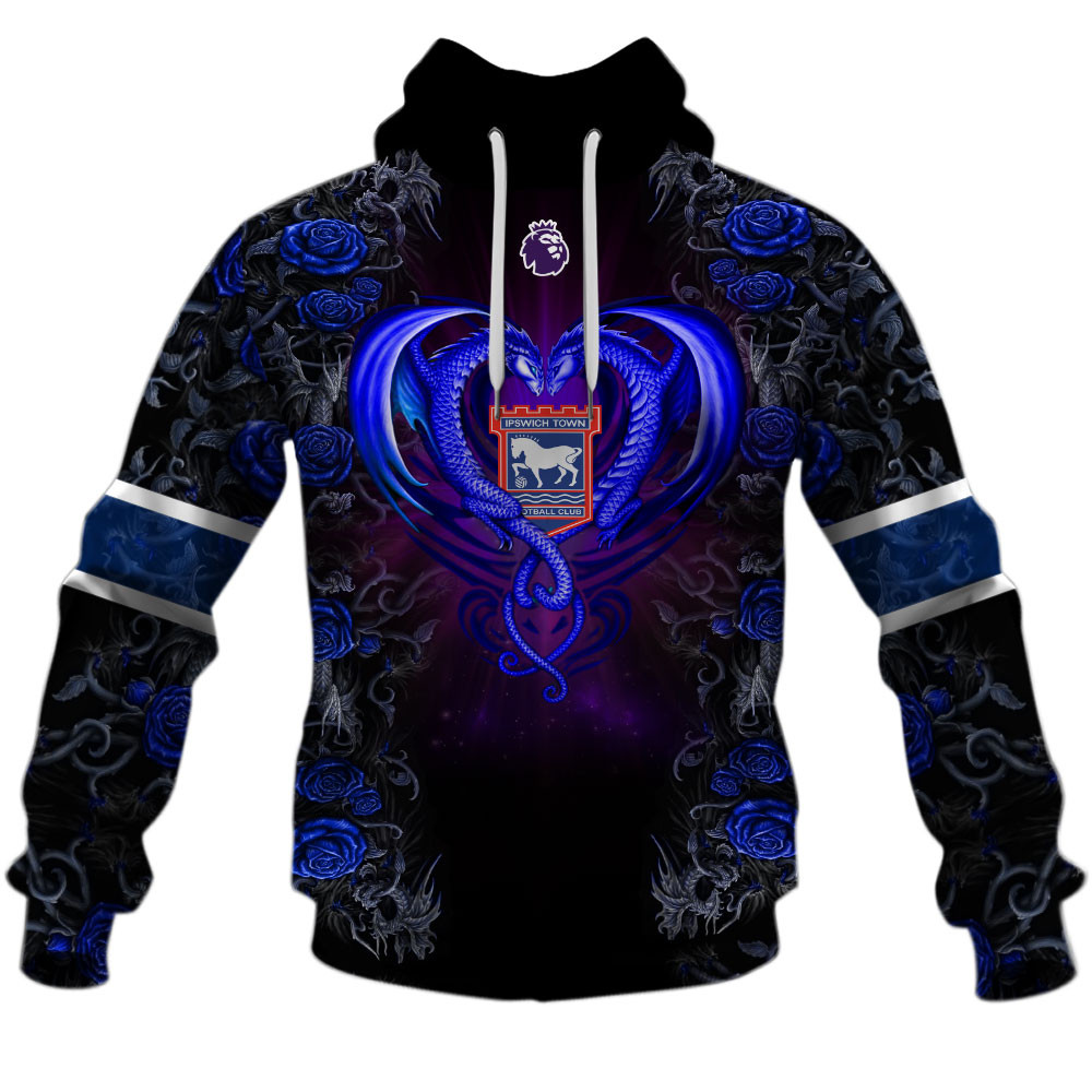 Ipswich Town F.C Rose Dragon Design Shirts