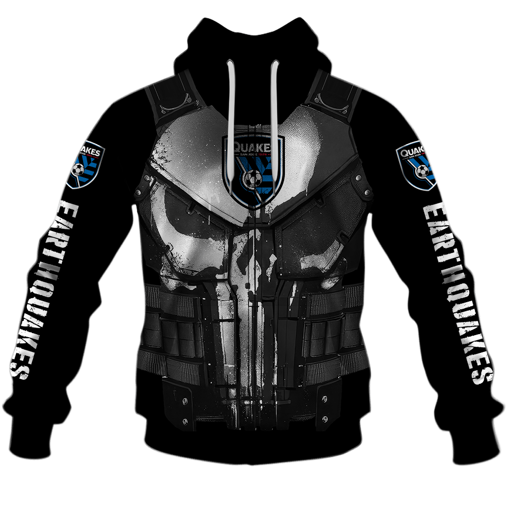 San Jose Earthquakes ( MLS ) Punisher Skull Shirts