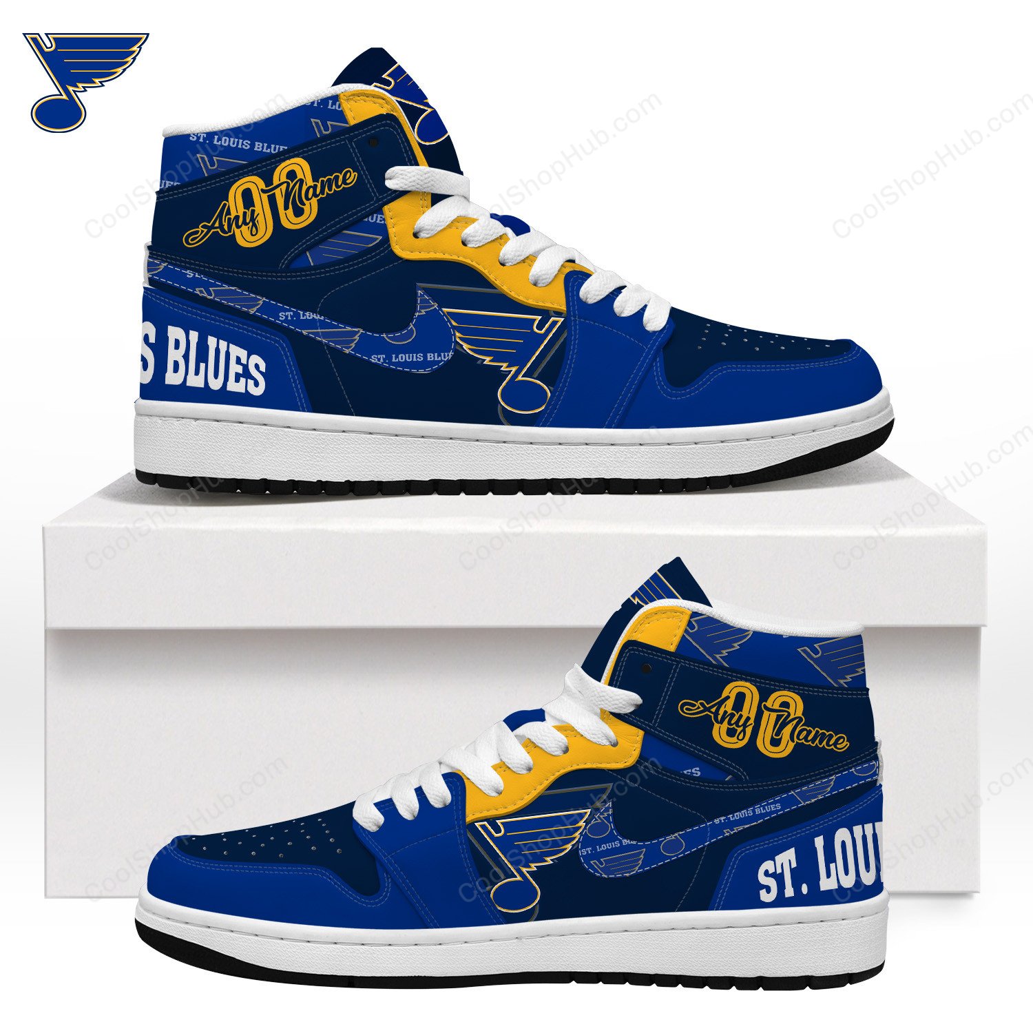 St.Louis Blues AJ 1 High Top Sneakers V1