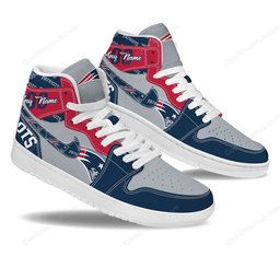 New England Patriots AJ 1 High Top Sneakers V1