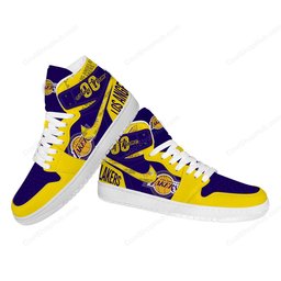 Los Angeles Lakers AJ 1 High Top Sneakers V1