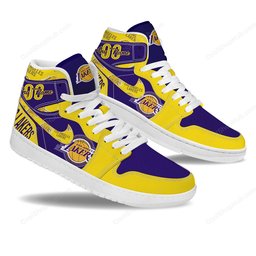 Los Angeles Lakers AJ 1 High Top Sneakers V1