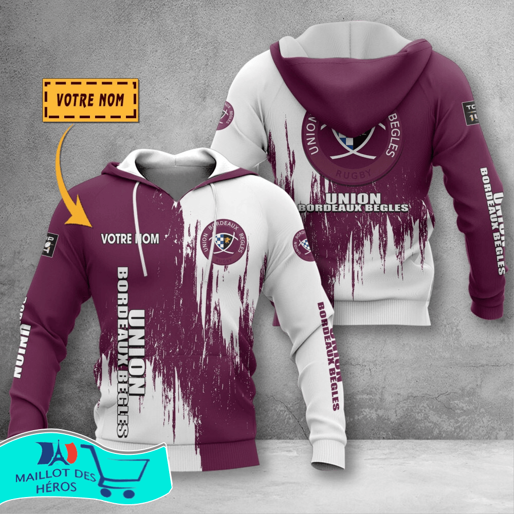 Union Bordeaux Bègles Brush Grunge Design Shirts