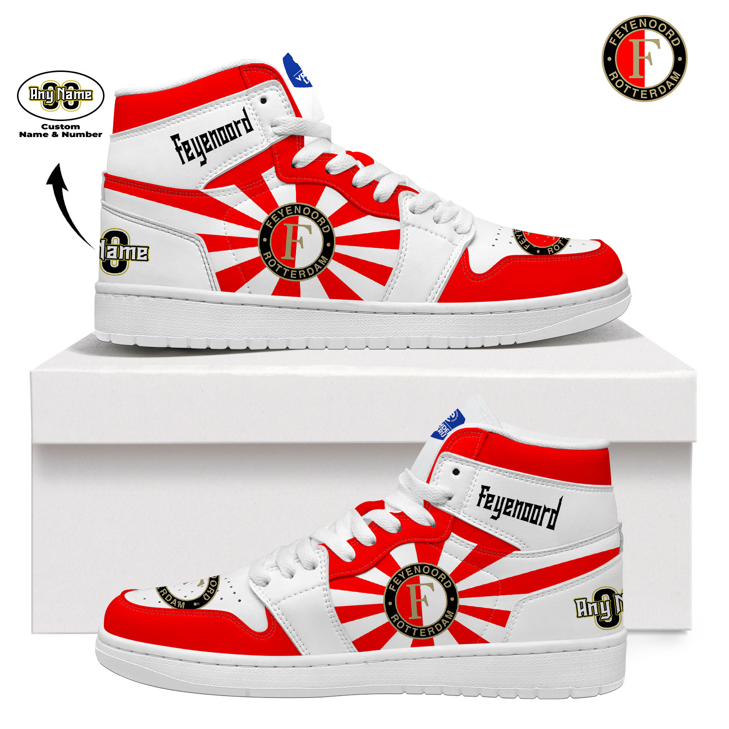 Feyenoord Eredivisie AJ1 High Top Sneakers V2
