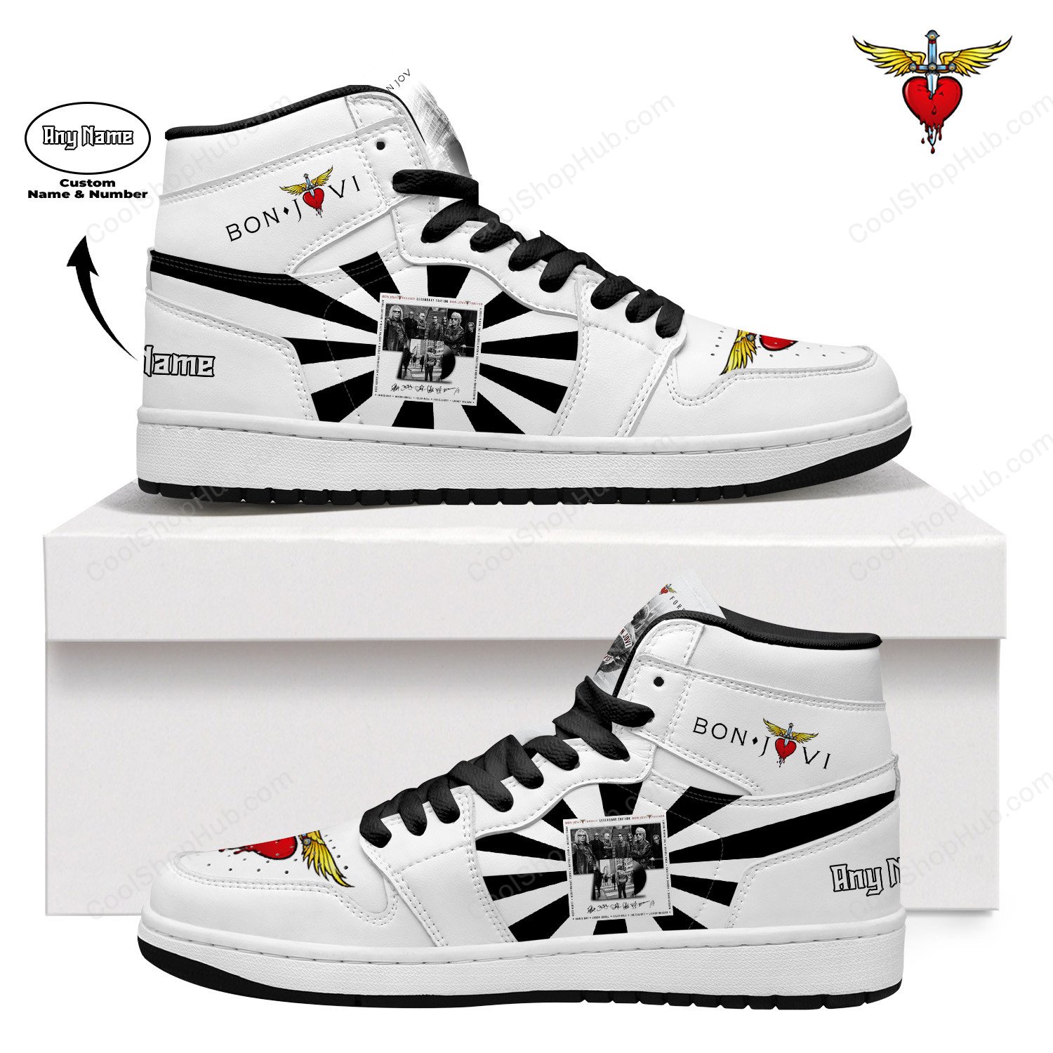 Bon Jovi Forever Tour 2026 V1 AJ1 High Top Sneakers