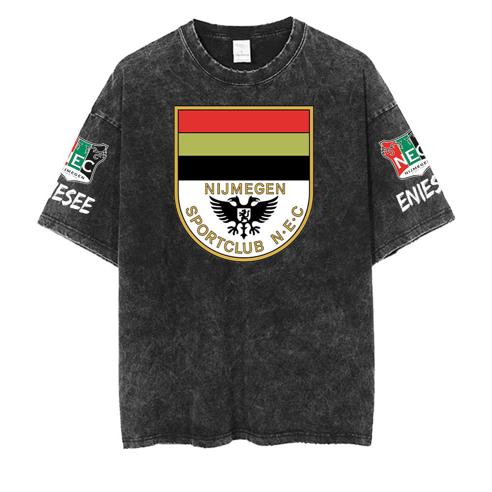 NEC Nijmegen Washed Retro Logo Design Shirt