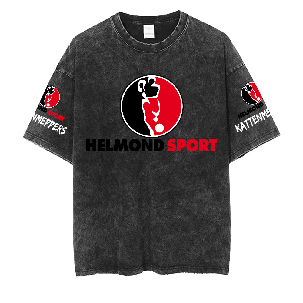 Helmond Sport Washed Retro Logo Design Shirt