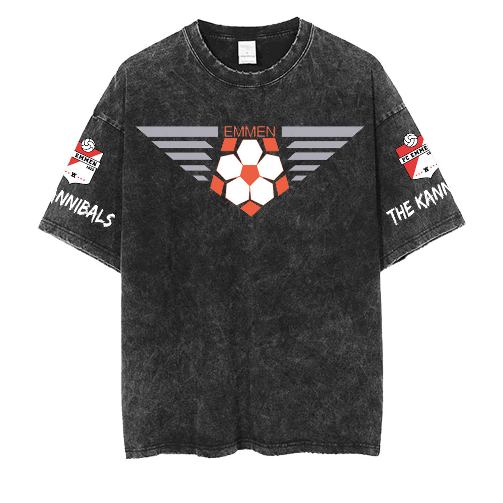 FC Emmen Washed Retro Logo Design Shirt