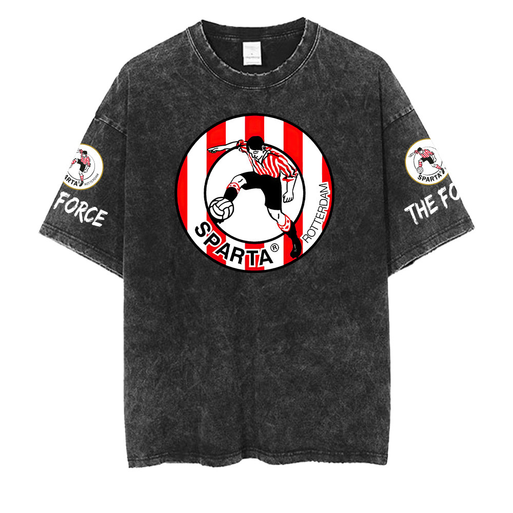 Sparta Rotterdam Washed Retro Logo Design Shirt