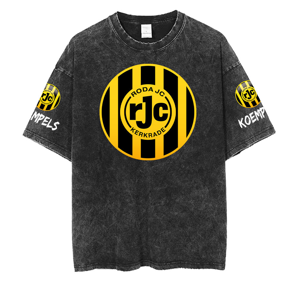 Roda JC Kerkrade Washed Retro Logo Design Shirt