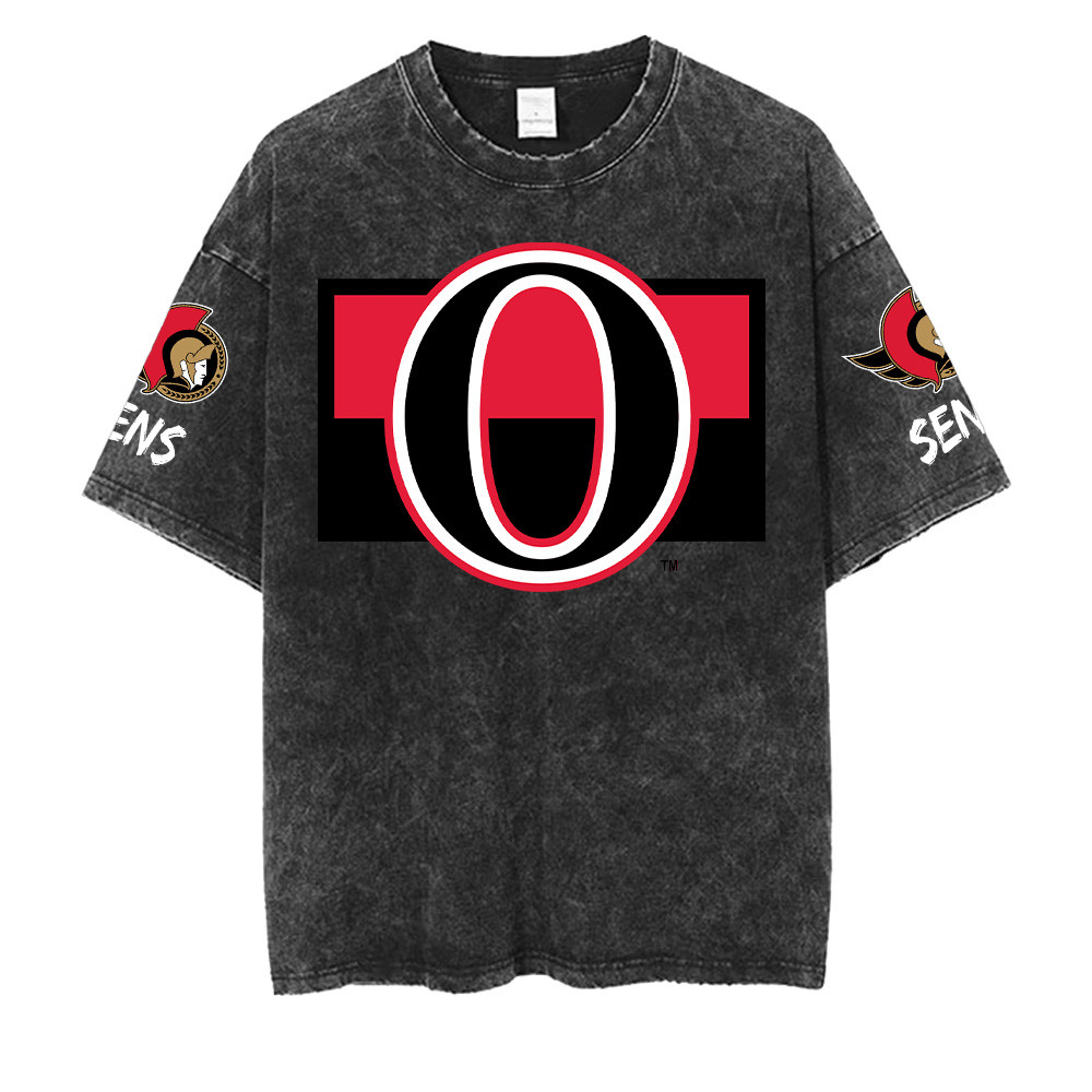 Ottawa Senators NHL Washed Retro Logo Shirt
