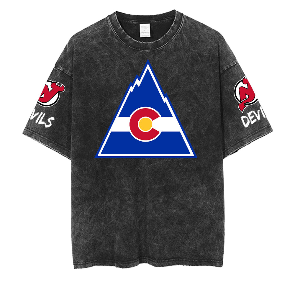 New Jersey Devils NHL Washed Retro Logo Shirt