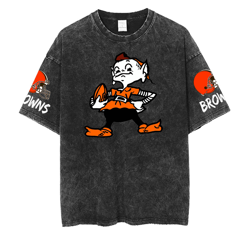 Cleveland Browns NFL Washed Retro Logo Shirts