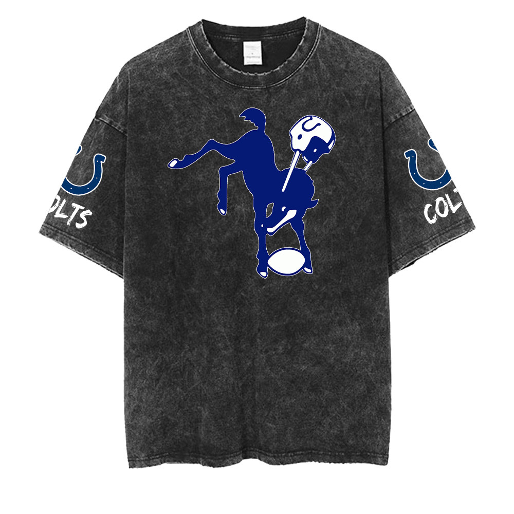 Indianapolis Colts NFL Washed Retro Logo Shirts