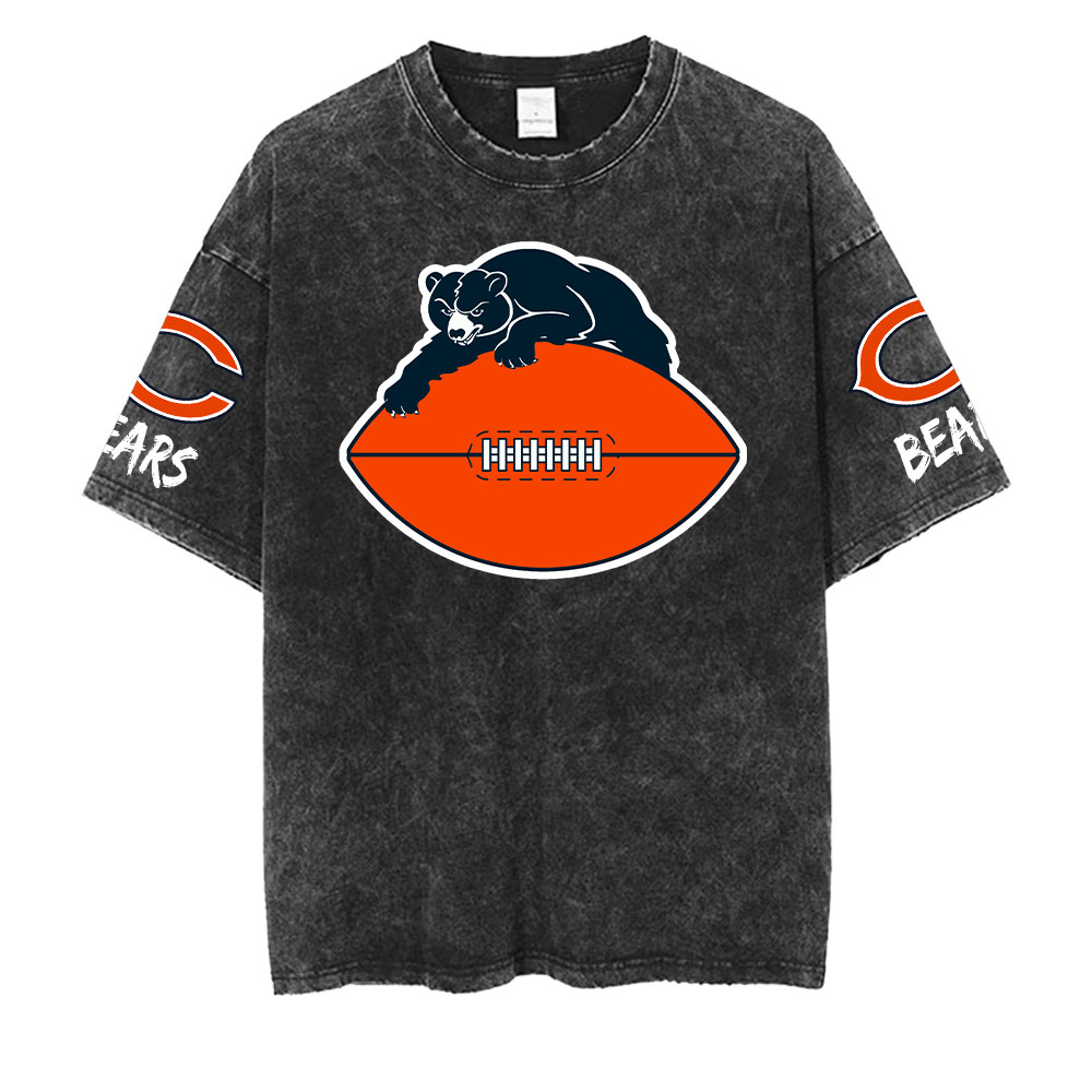 Chicago Bears NFL Washed Retro Logo Shirts