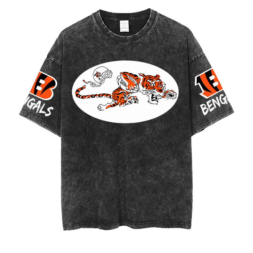 Cincinnati Bengals NFL Washed Retro Logo Shirts