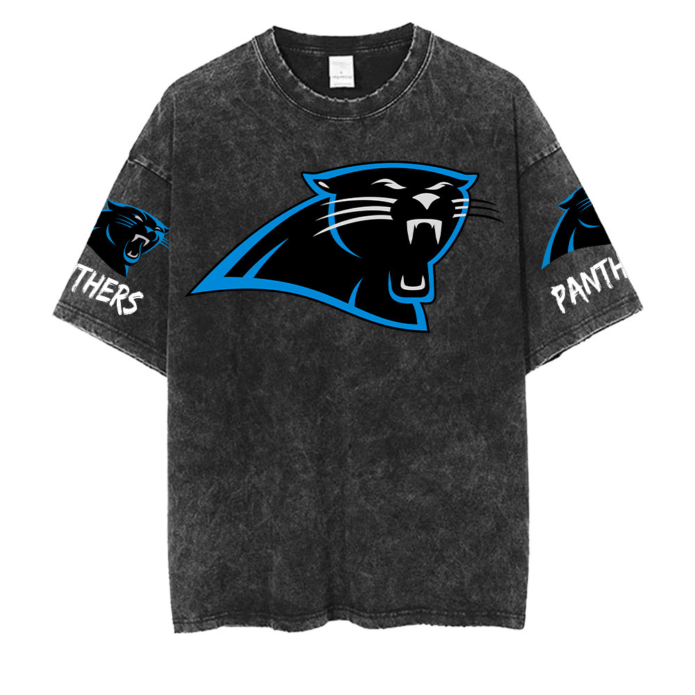 Carolina Panthers NFL Washed Retro Logo Shirts