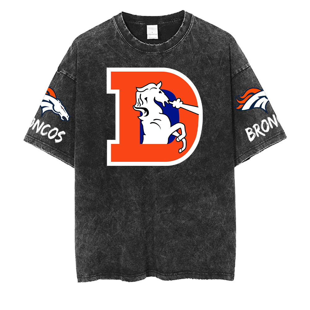 Denver Broncos NFL Washed Retro Logo Shirts