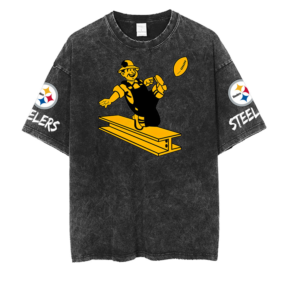 Pittsburgh Steelers NFL Washed Retro Logo Shirts
