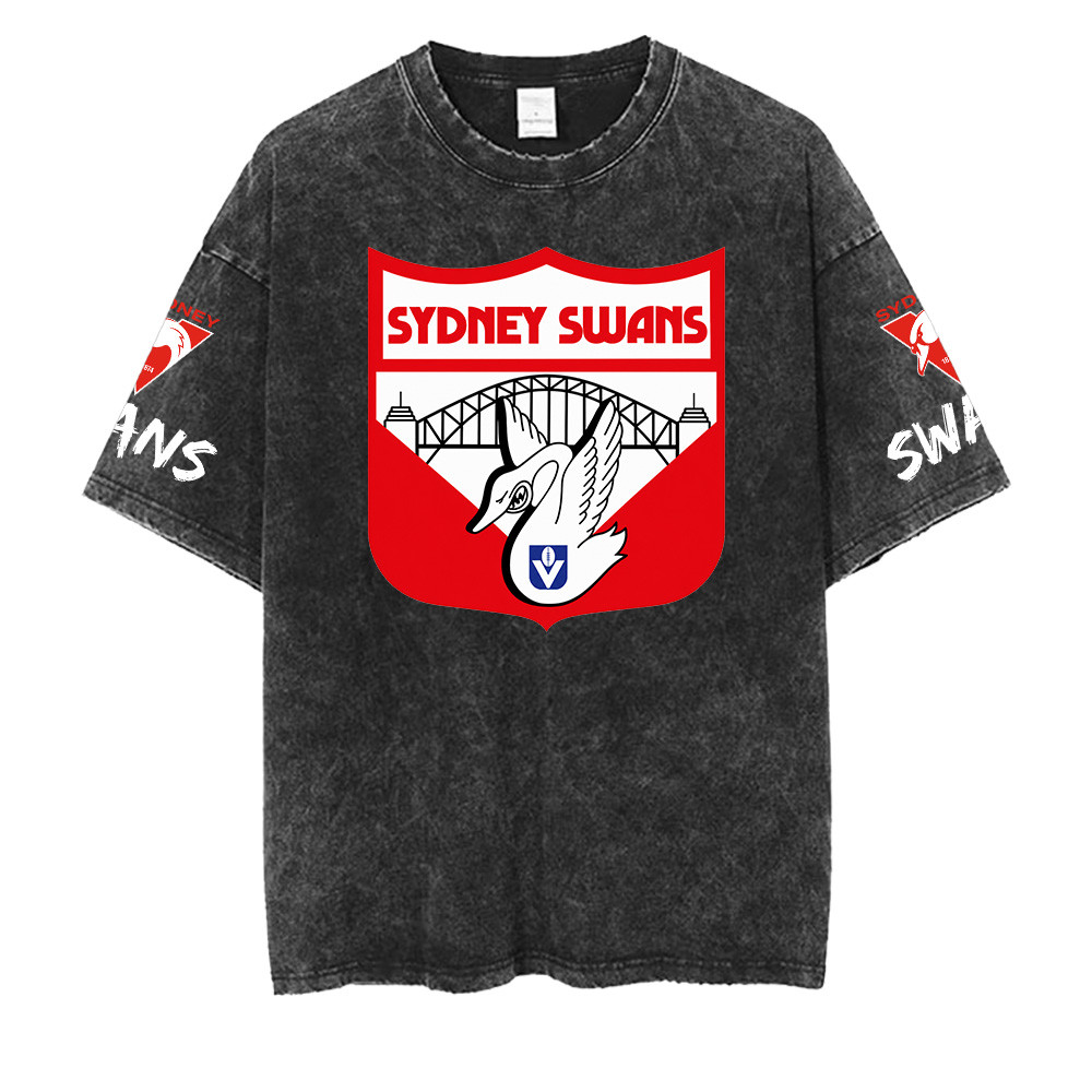 Sydney Swans AFL Washed Retro Logo