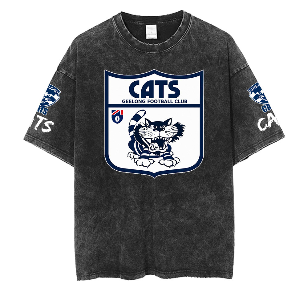 Geelong Cats AFL Washed Retro Logo