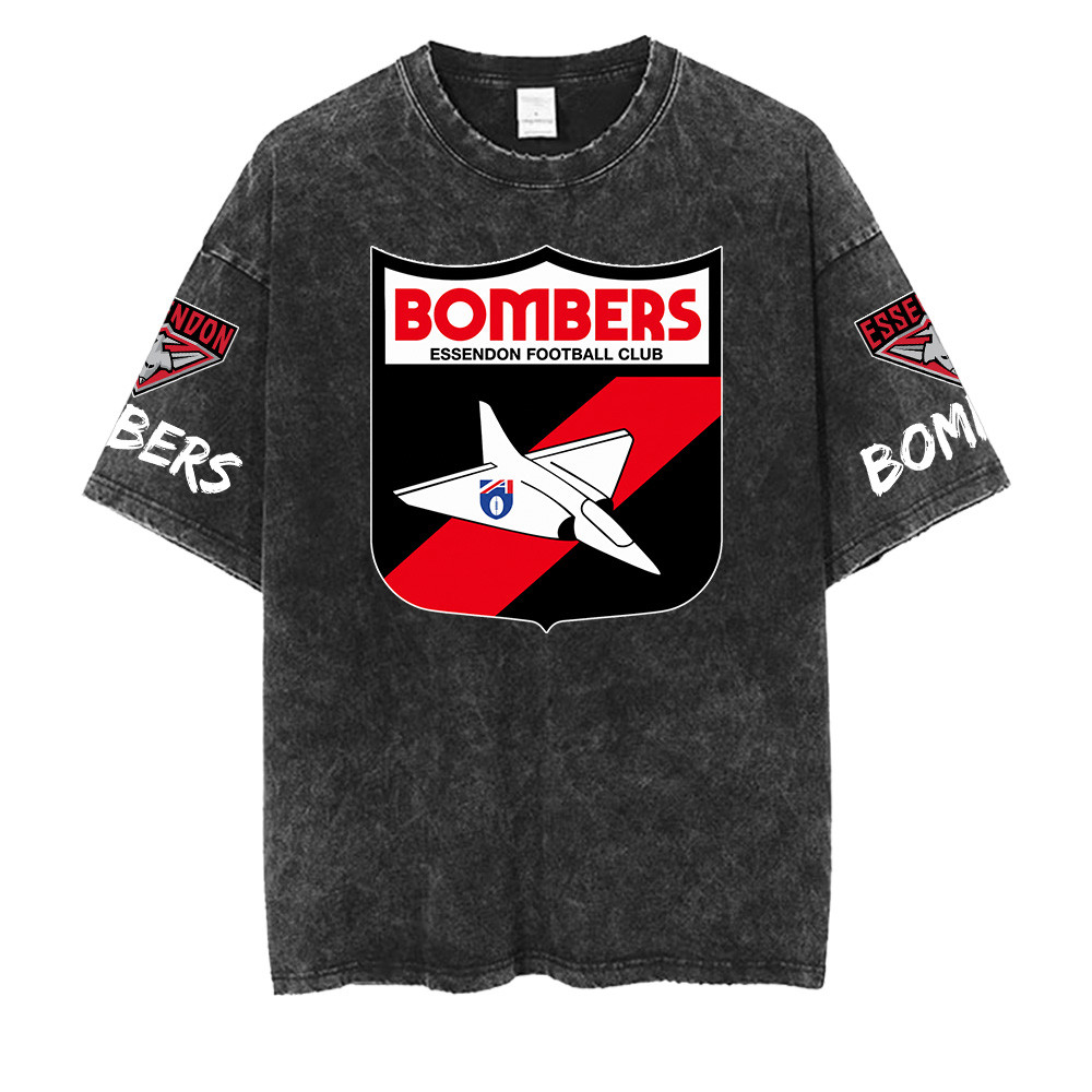 Essendon Bombers AFL Washed Retro Logo