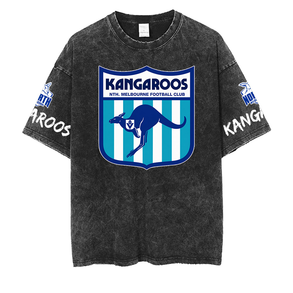 North Melbourne Kangaroos AFL Washed Retro Logo
