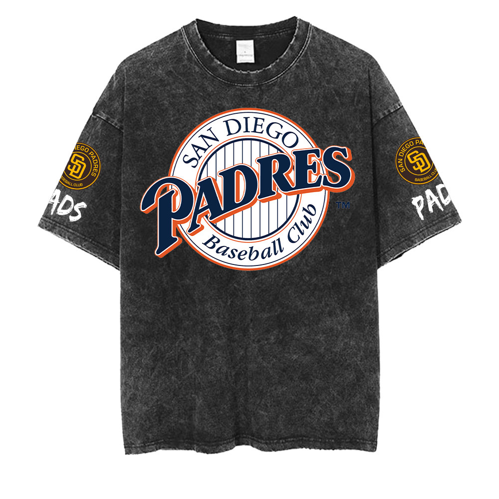 San Diego Padres MLB Washed Retro Logo Shirt