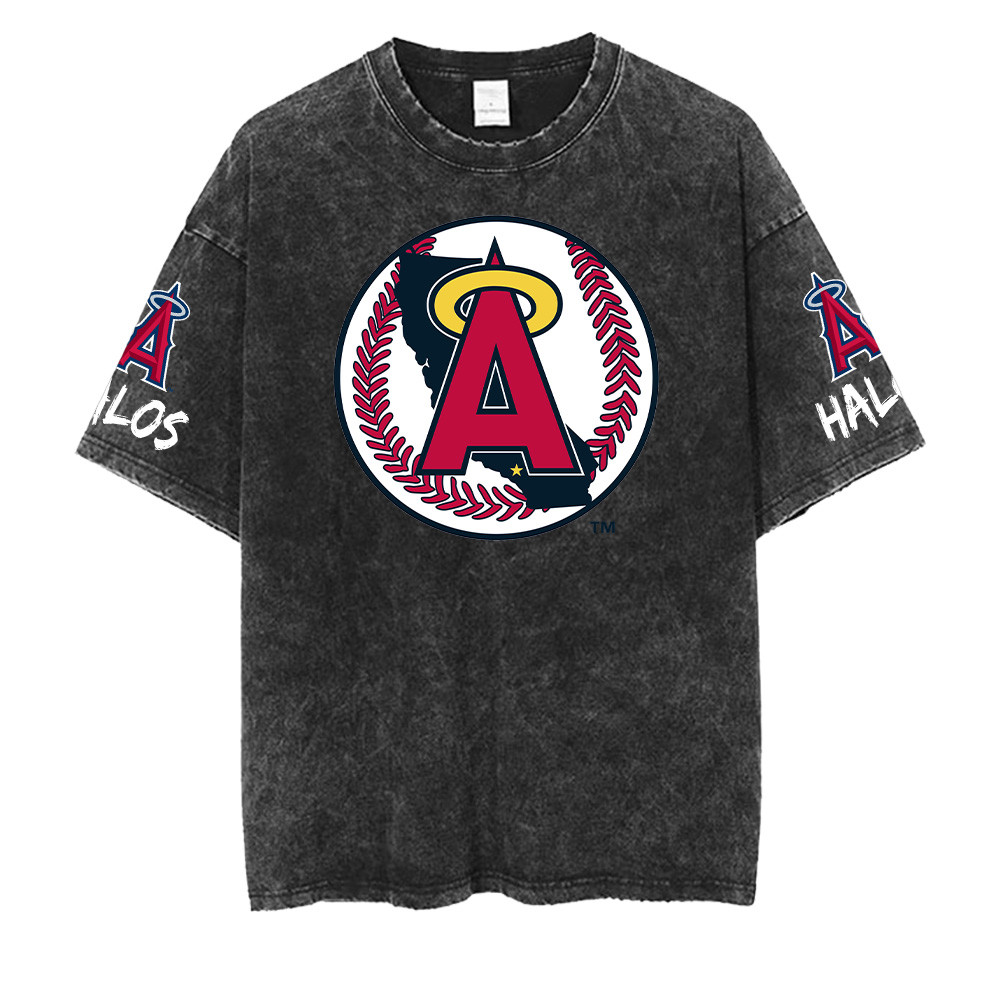Los Angeles Angels MLB Washed Retro Logo Shirt