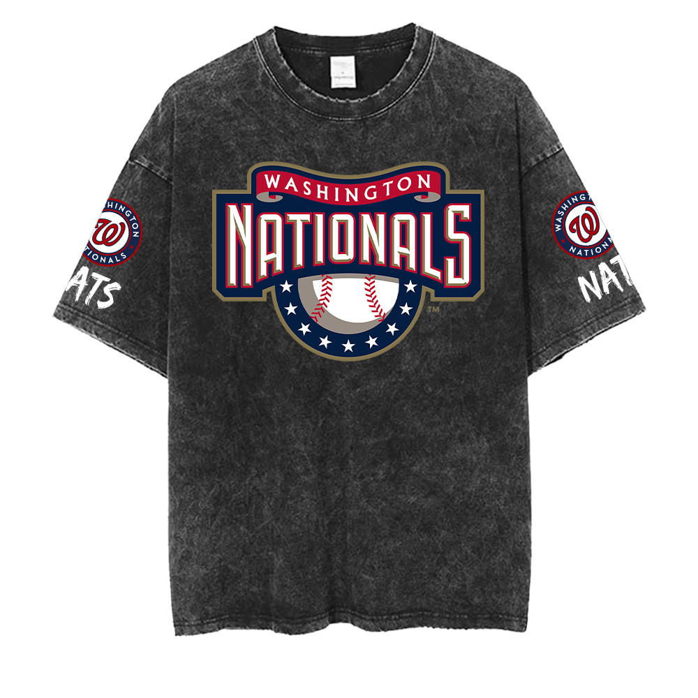 Washington Nationals MLB Washed Retro Logo Shirt
