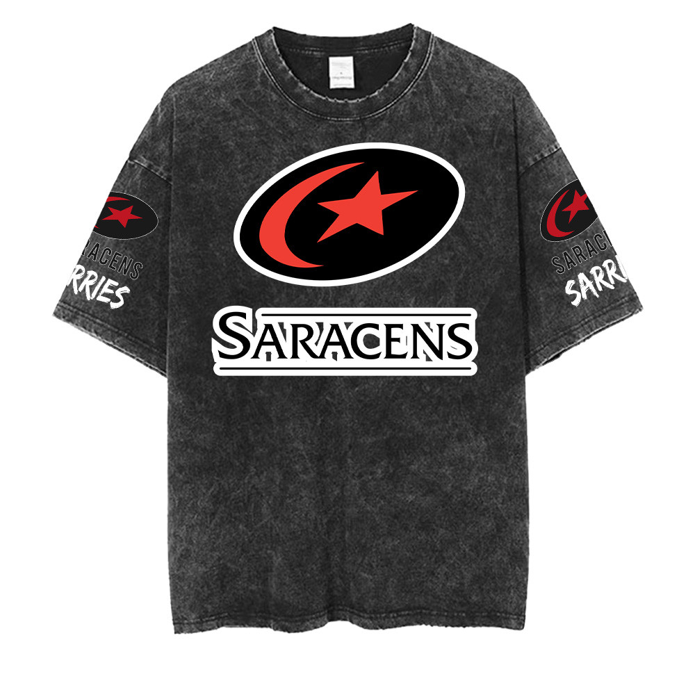Saracens F.C PRL Washed Retro Logo Shirt