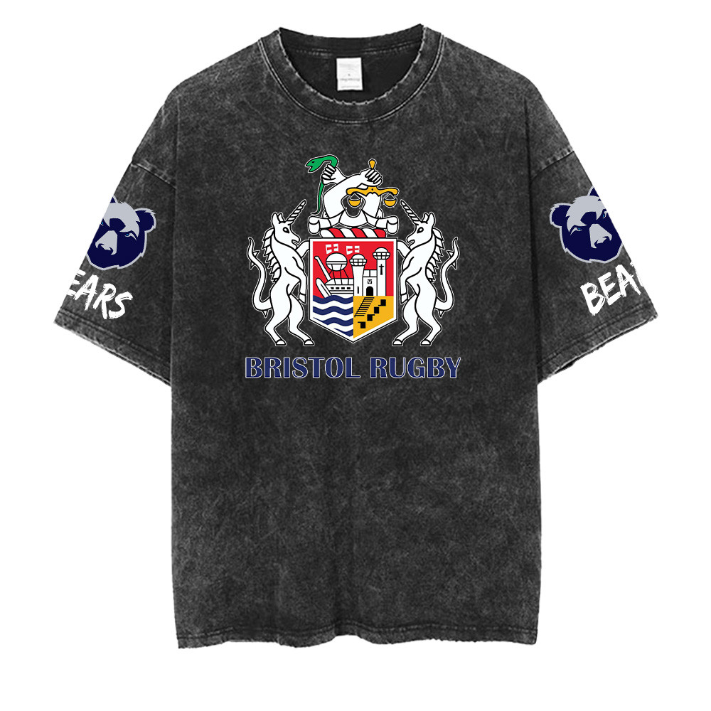 Bristol Bears PRL Washed Retro Logo Shirt
