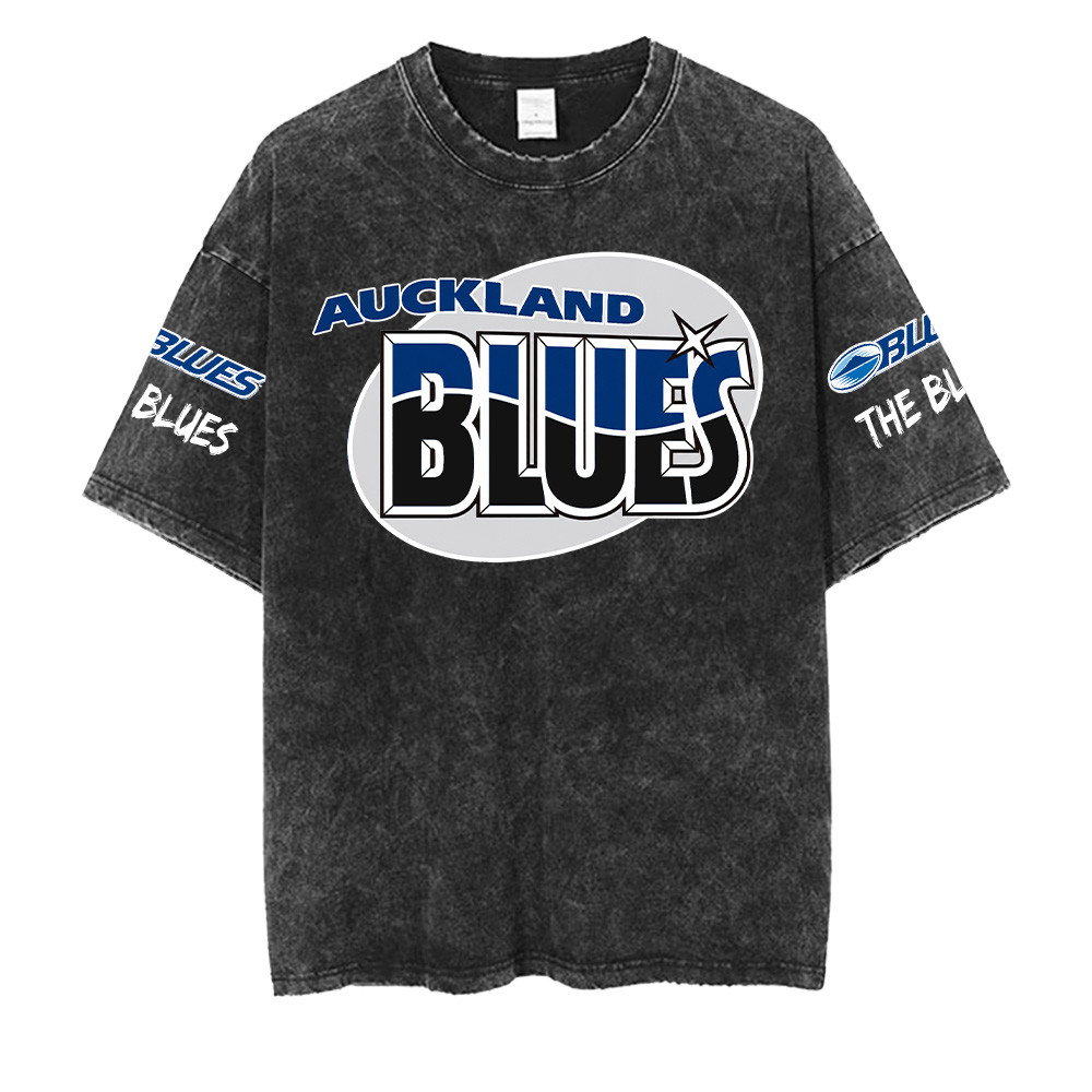 Blues Super Rugby Pacific Washed Retro Logo Shirts