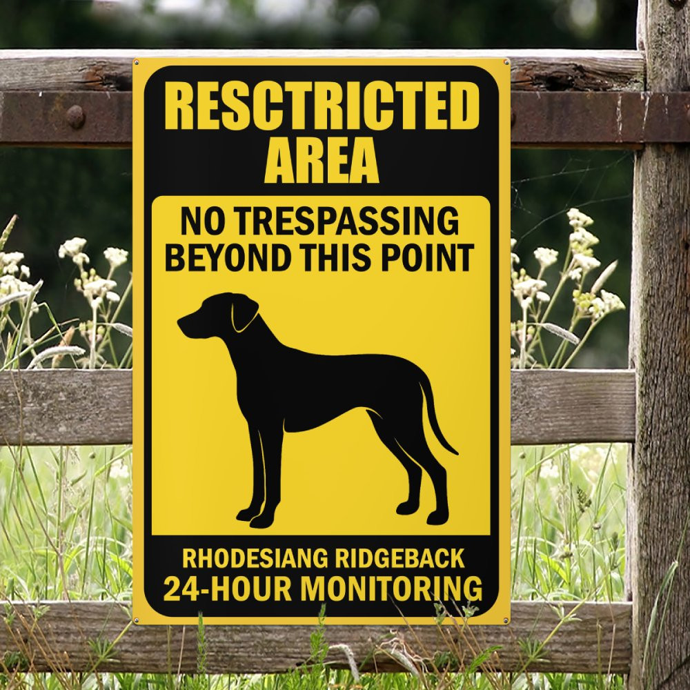 Rhodesian Ridgeback Sign Premium Rhodesiang Ridgeback Dog Metal Sign - Moon-tshop