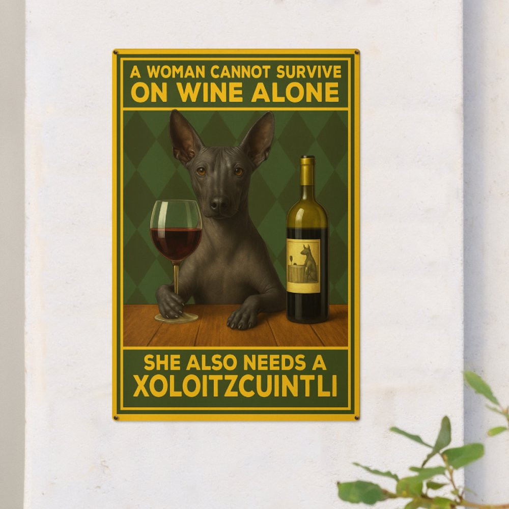 Premium Xoloitzcuintli Dog Metal Sign - Moon-tshop