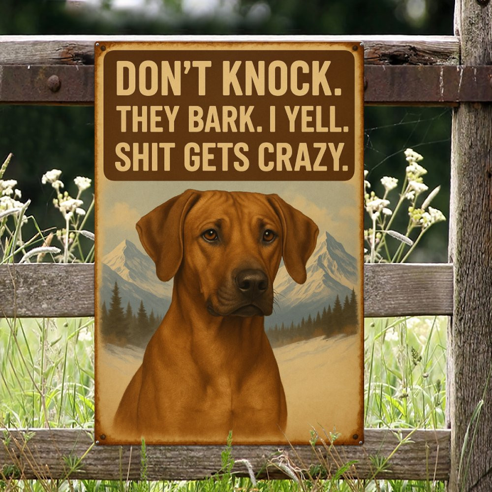 Rhodesian Ridgeback Sign Premium Rhodesiang Ridgeback Dog Metal Sign - Moon-tshop