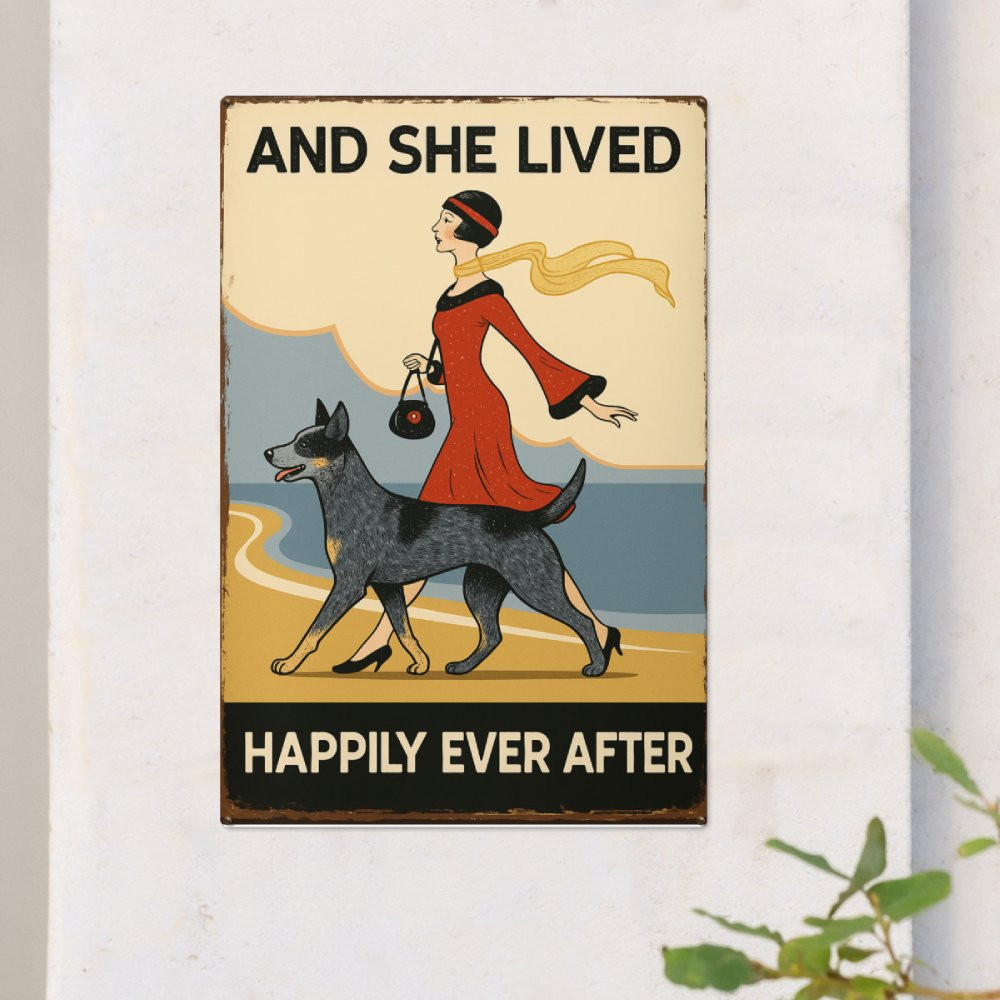 Premium Blue Heeler Dog Metal Sign - Moon-tshop