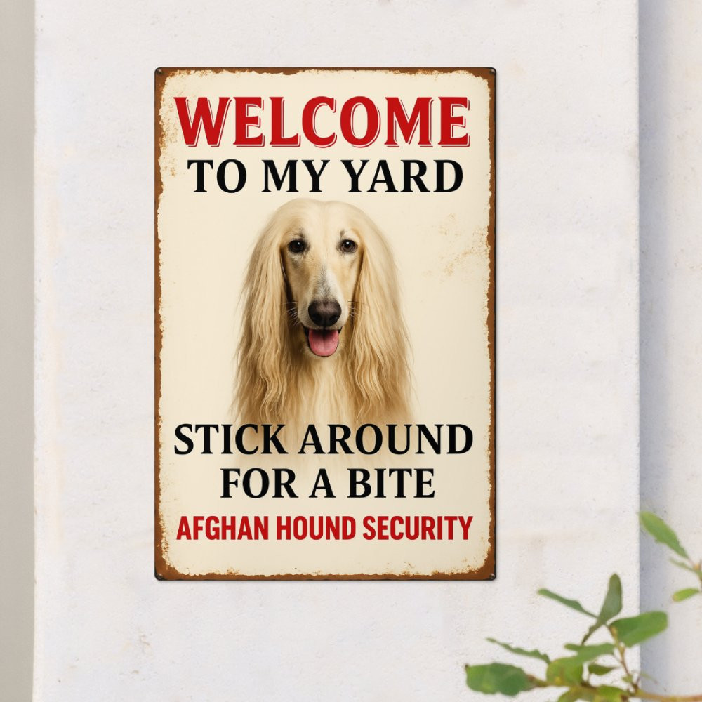 Premium Afghan Hound Metal Sign - Moon-tshop